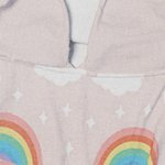 Personalized Quick Dry Sand Free Pink Cartoon Rainbow Fantasy Unicorn Hooded Beach Towel with Name Birthday Summer Gift for Girl