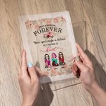 Henkilökohtainen paras ystävä ikuisesti Vintage Rose akryyli plaketti pöydän koriste syntymäpäivä paras ystävä