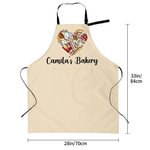 Personalised Heart Baking Tools Adjustable Waterproof Name Apron with Pocket Birthday Gift for Baker Baking Enthusiast