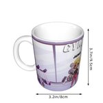 Personalized 1-3 Cartoon Fitness Girls Design 11oz Ceramic Mug with Name Gym Workout Birthday Gift for Sports Lovers