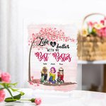 Henkilökohtainen Elämä on parempi Besties Rakkaus Tree Akryyli Plaque Desk Decoration Ystävyys lahja naisille
