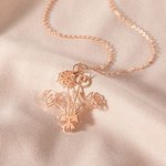 Gepersonaliseerde sierlijke boog geboorte boeket hanger ketting familie sieraden verjaardag verjaardag Moederdag cadeau voor vrouwen