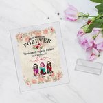 Henkilökohtainen paras ystävä ikuisesti Vintage Rose akryyli plaketti pöydän koriste syntymäpäivä paras ystävä