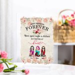 Henkilökohtainen paras ystävä ikuisesti Vintage Rose akryyli plaketti pöydän koriste syntymäpäivä paras ystävä