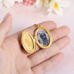 Gepersonaliseerde Gegraveerde Geboortebloem Locket Ketting met Foto Moederdag Verjaardagscadeau voor Vrouwen