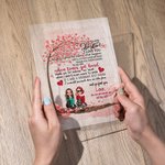 Personalizzato To My Besties I Love You Love Tree Targa acrilica Ornamento da scrivania dell'amicizia per le migliori amiche