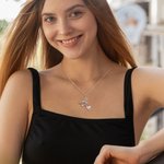 Gepersonaliseerde sierlijke boog geboorte boeket hanger ketting familie sieraden verjaardag verjaardag Moederdag cadeau voor vrouwen