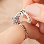 Personalized Engraved Family Birthstone Ring with 1-8 Rings Mother's Day Birthday Christmas Gift for Mom Grandma