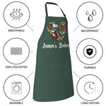 Personalised Heart Baking Tools Adjustable Waterproof Name Apron with Pocket Birthday Gift for Baker Baking Enthusiast