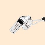 Personalizado Silbato Deportivo con Acollador Dibujo de Pelota y Texto Grabado Regalo para Entrenadores Profesores de Deporte Árbitros