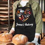 Personalised Heart Baking Tools Adjustable Waterproof Name Apron with Pocket Birthday Gift for Baker Baking Enthusiast