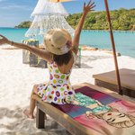 Personalized Oversized Quick Dry Microfiber Hawaiian Sunset Stripe Beach Towel with Name Summer Travel Essential Birthday Gift for Family Friend