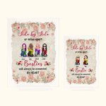 Personalizada Side by Side o Miles Apart Besties Vintage Rose Acrylic Placa Birthday Christmas Gift for Sisters Friends