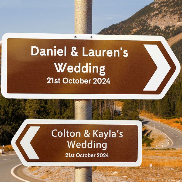 Personalised Metal Arrow Wedding Sign with Text Wedding Reception Signage Direction Preparing Gift for Newlyweds