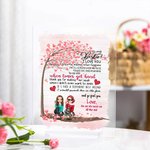 Personalizzato To My Besties I Love You Love Tree Targa acrilica Ornamento da scrivania dell'amicizia per le migliori amiche
