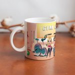 Personalized 1-3 Cartoon Fitness Girls Design 11oz Ceramic Mug with Name Gym Workout Birthday Gift for Sports Lovers