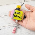 Porte-badge de Style Crayon Personnalisé avec Nom Cadeau Remerciement Rentrée pour Enseignants Infirmières Employés et Étudiants