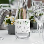Lot de 30 Étiquettes de Bouteilles d'Eau Personnalisées avec Nom et Date Cadeau pour les Fiançailles Fête de Mariage Bridal Shower