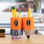 Personalized Pencil Design Pencil Dispenser Sharp and Dull Pencil Holder with 3D Printed Name Desk Decor Back to School Gift for Teacher Student