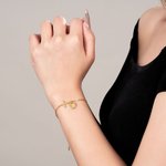 Personalizada delicada pulsera de la Cruz con el encanto grabado inicial joyería religiosa cristiana bautismo regalo de cumpleaños para las mujeres