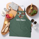 Personalised Heart Baking Tools Adjustable Waterproof Name Apron with Pocket Birthday Gift for Baker Baking Enthusiast
