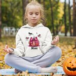 Personalized Pumpkins Coquette Bow Bats Unisex Kid Adult Hoodie with Name Halloween Thanksgiving Gift for Family