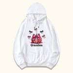 Personalized Pumpkins Coquette Bow Bats Unisex Kid Adult Hoodie with Name Halloween Thanksgiving Gift for Family