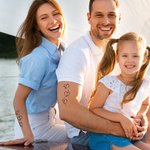 Personalized Waterproof Non-toxicity Heart Set of 3 Temporary Tattoos with 1-5 Names Party Favor Anniversary Gift for Family Friends