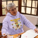 Personalisierte Muticolor niedliche Biene Familie Erwachsene Kind Sweatshirt Hoodie mit 1-10 Namen Geburtstag Geschenk für Familie
