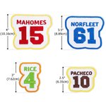 Gepersonaliseerde Multicolor Geborduurde Sportflard met Naam en Nummer Sportevenement Cheer Accessoires Cadeau voor Sportliefhebber