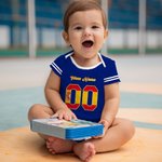 Personalized Multicolor National Flag Element Unisex Baby Bodysuit with Name and Number Birthday Cheer Accessories Gift for Baby Girl Boy