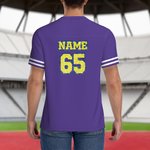 Maglia personalizzata multicolore glitterata elemento calcio Unisex con nome e numero Regalo di compleanno per giocatori amanti del calcio