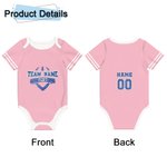 Personalisierte Multicolor Glitter Football Element Unisex Baby Bodysuit mit Namen und Nummer Geburtstag Jubel Zubehör Geschenk für Baby Mädchen Junge