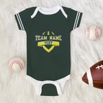 Personalisierte Multicolor Glitter Football Element Unisex Baby Bodysuit mit Namen und Nummer Geburtstag Jubel Zubehör Geschenk für Baby Mädchen Junge