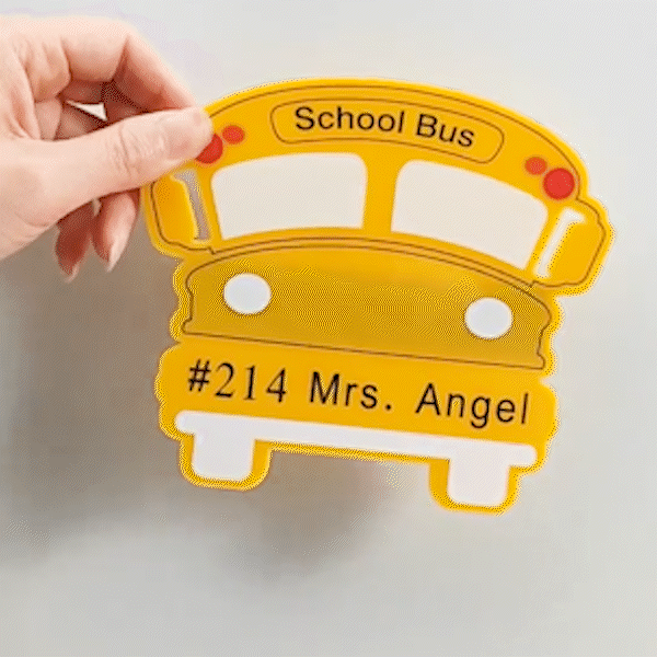 Personalized School Bus Design Magnet with Text Appreciation Back to School Gift for School Bus Driver
