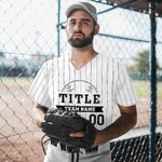 Personalized Baseball Element Stripe Unisex Jersey with Name and Number Birthday Sport Accessories Gift for Baseball Lovers