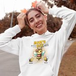 Personalisierte Muticolor niedliche Biene Familie Erwachsene Kind Sweatshirt Hoodie mit 1-10 Namen Geburtstag Geschenk für Familie