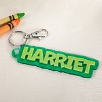 Personalized Multicolour Acrylic Name Tag Keychain Backpack Accessories Back to School Gift for Kids