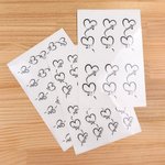 Personalized Waterproof Non-toxicity Heart Set of 3 Temporary Tattoos with 1-5 Names Party Favor Anniversary Gift for Family Friends