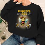 Personalisierte Muticolor niedliche Biene Familie Erwachsene Kind Sweatshirt Hoodie mit 1-10 Namen Geburtstag Geschenk für Familie