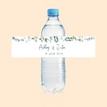 Lot de 30 Étiquettes de Bouteilles d'Eau Personnalisées avec Nom et Date Cadeau pour les Fiançailles Fête de Mariage Bridal Shower