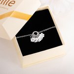 Personalized Dainty 1-5 Paw Print Charm Twisted Circle Bracelet with Initial Dog Cat Mom Jewellery Birthday Memorial Gift for Women