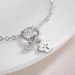 Personalized Dainty 1-5 Paw Print Charm Twisted Circle Bracelet with Initial Dog Cat Mom Jewellery Birthday Memorial Gift for Women