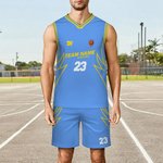 Gepersonaliseerde Multicolor Basketbal Jersey met nummer en naam Game Day Outfit Verjaardagscadeau voor basketbalfans