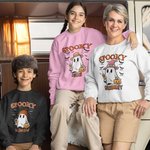 Personalizado Spooky Bat Diseño Multicolor Sudadera Sudadera con capucha Regalo de Halloween para el miembro de la familia