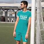 Personalised Multicolor Striped Jersey Shirt Shorts Set with Number Name Game Day Outfit Birthday Team Gift for Sport Ball Lovers Players