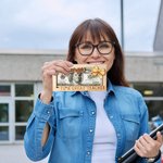 Personalized Apple Pencil Coffee Coquette Bow Design Wooden Money Holder with Name Appreciation Week End of School Year Gift for Teacher