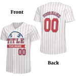 Personalized Baseball Element Stripe Unisex Jersey with Name and Number Birthday Sport Accessories Gift for Baseball Lovers
