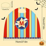 Personalized Rainbow Stripe Lightning Star Superhero Cape with Initial Cosplay Costume Halloween Masquerade Holiday Party Gift for Girls Boys