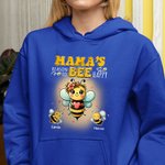 Personalisierte Muticolor niedliche Biene Familie Erwachsene Kind Sweatshirt Hoodie mit 1-10 Namen Geburtstag Geschenk für Familie